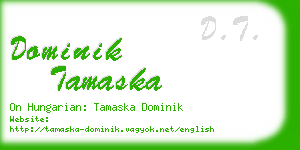 dominik tamaska business card